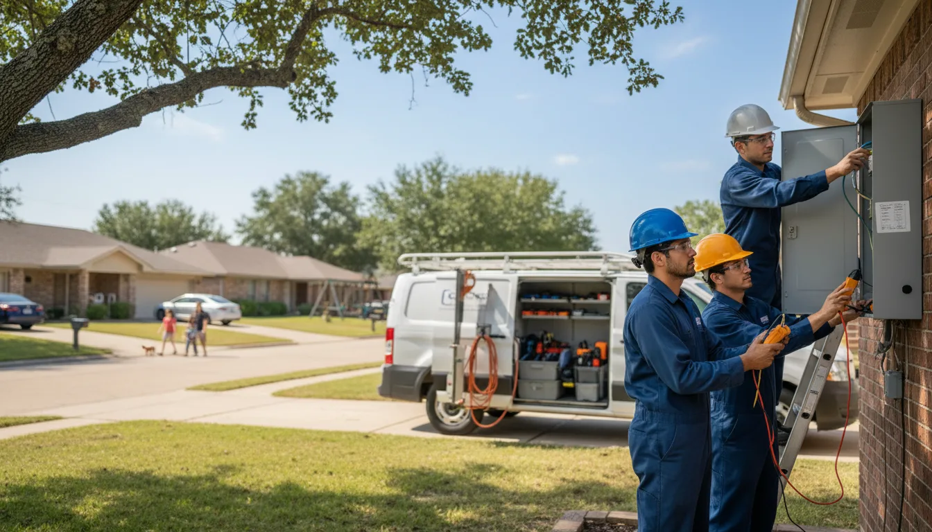 Certified electrician providing emergency electrical services in Bangs, TX